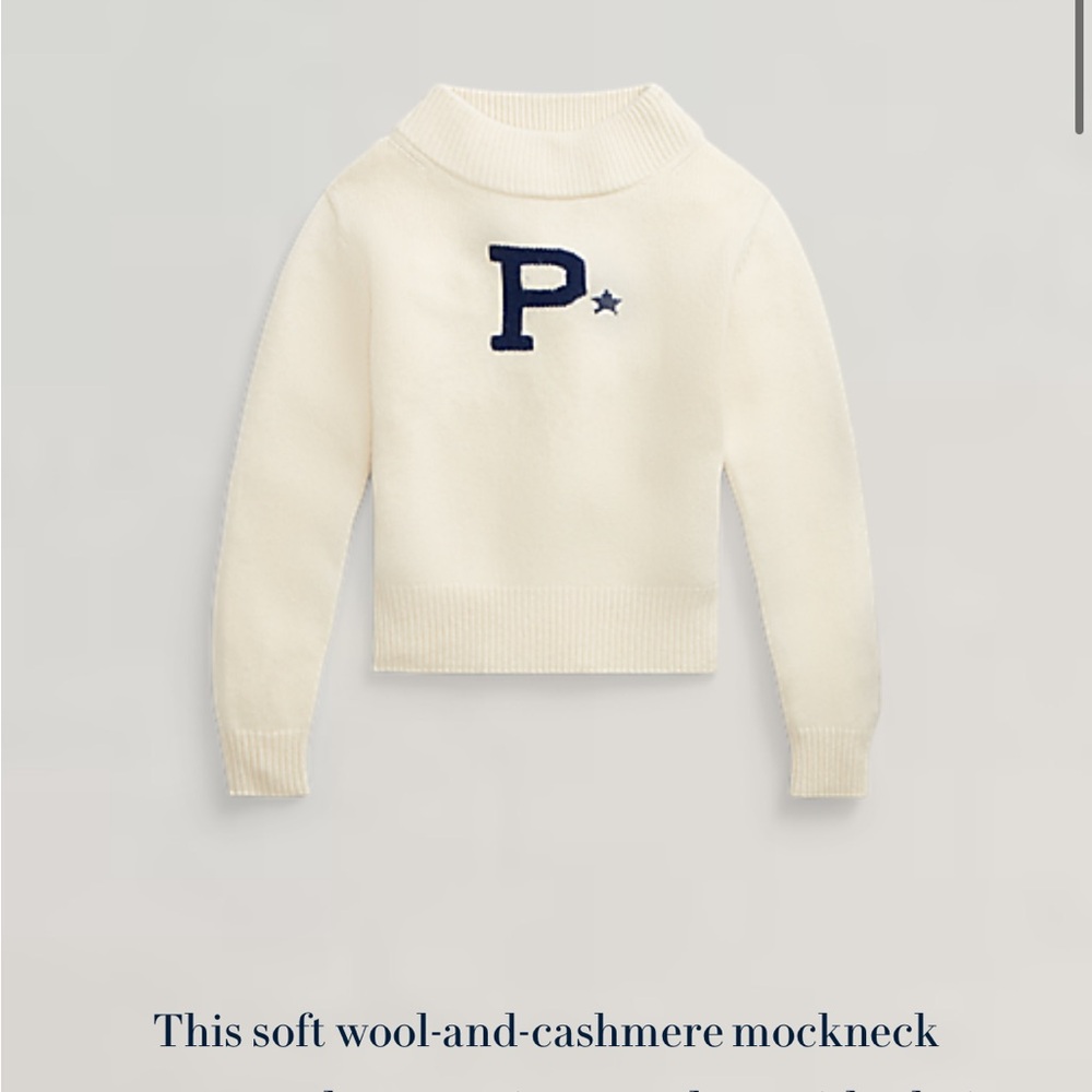 Women's Cream Mockneck Sweater
